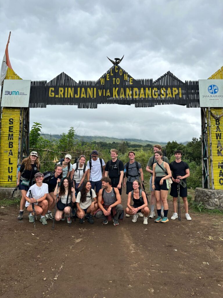 Mount Rinjani 3D2N trek via Sembalun with savanna trail, summit climb, and sunrise view from the top